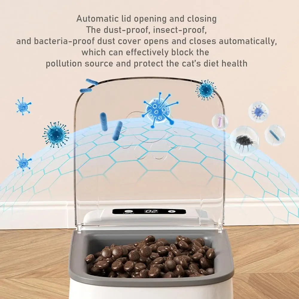 Smart Automatic Pet Feeder – Timed Sensor Dispenser for Cats and Dogs, Dry & Wet Food Slow Feeder Bowl