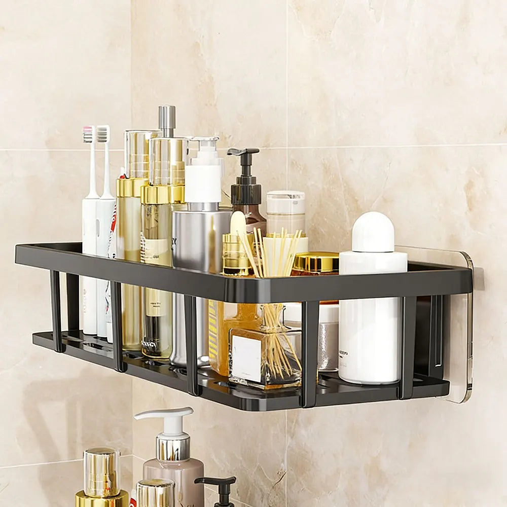 Bathroom Storage Rack No-Drill Wall Mounted Shampoo Makeup Storage Holder ShowerOrganizer Rack Bathroom Shelves Accessories