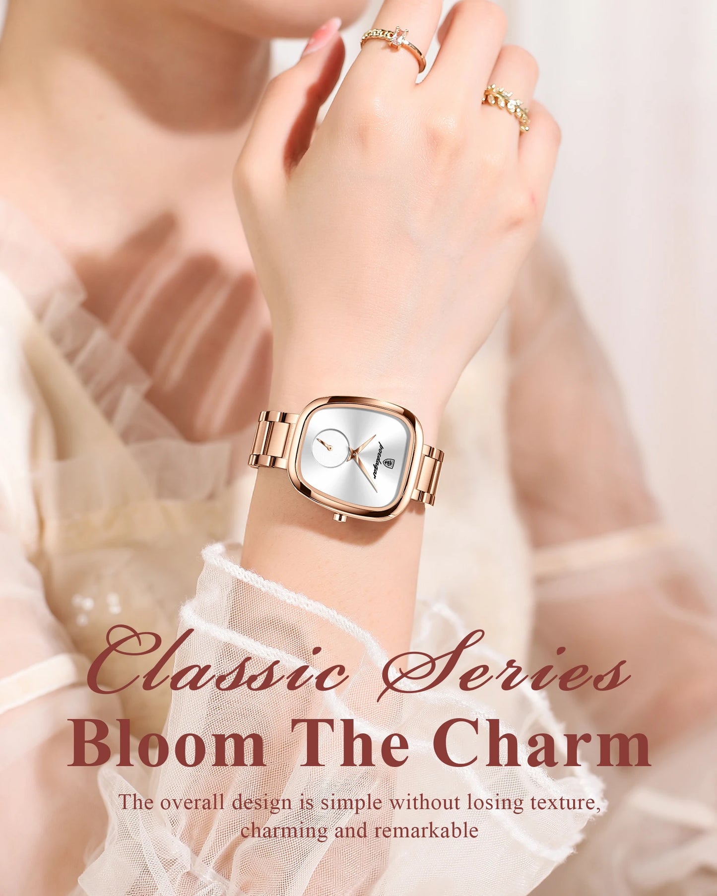 POEDAGAR Original Exquisite Ladies Wristwatch Stainless Steel Waterproof Quartz Watch For Woman Fashion Elegant Women's Watches