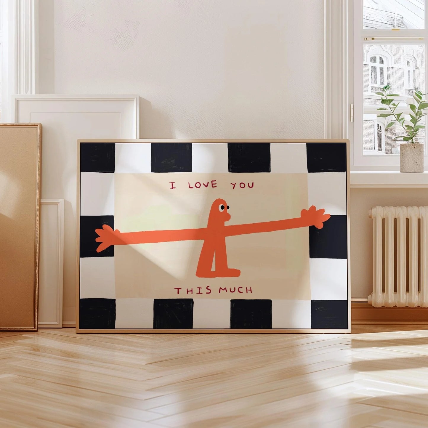 I love you this much print, nursery print, couples print, anniversary print, kitchen print, family home print, happy colourful p