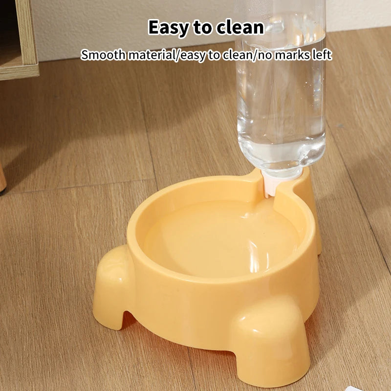 Automatic Pet Water Bottle Dispenser – Single Bowl Drinking Water Feeder for Puppies & Cats, Easy-to-Use Hydration System, Pet Supplies