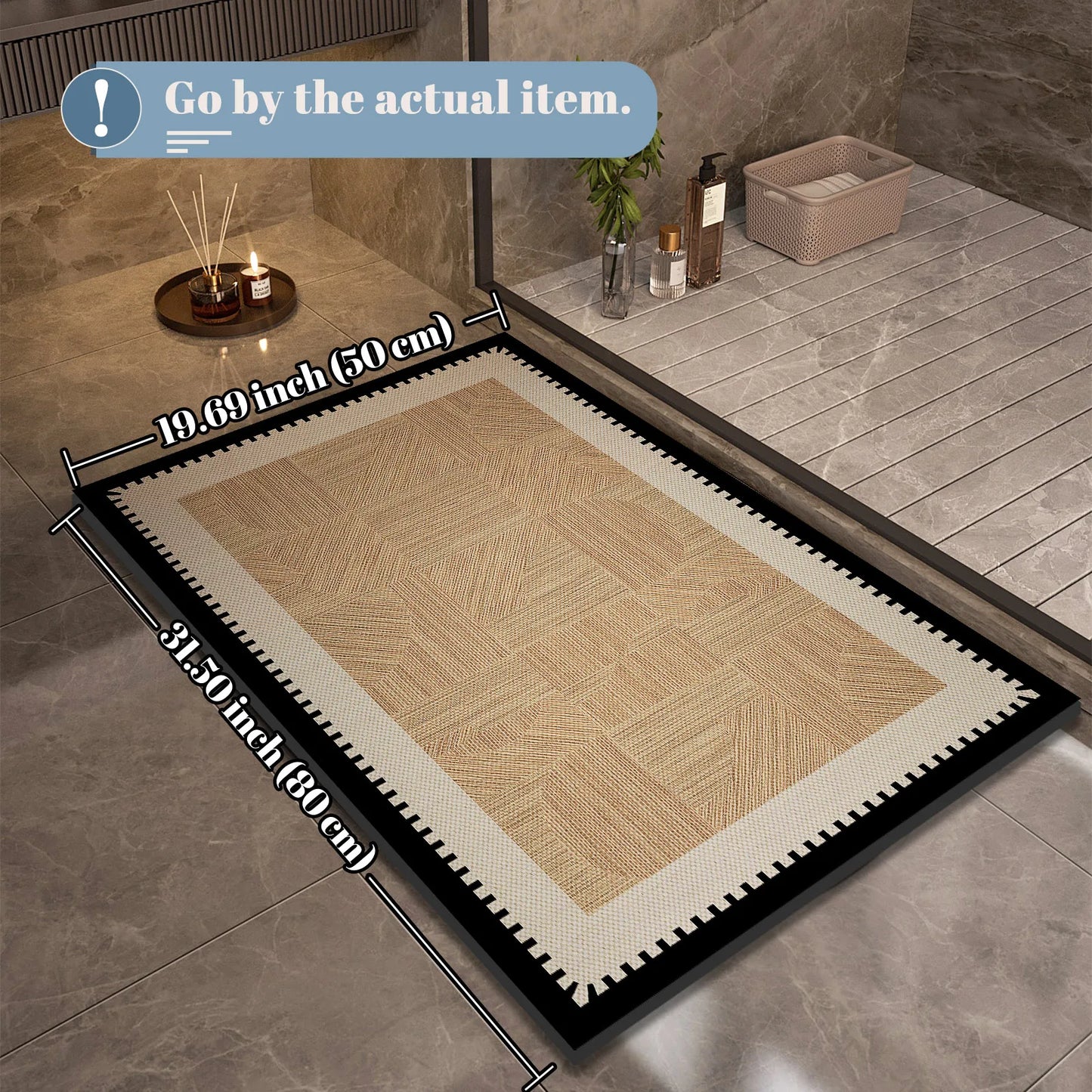 Luxury Vintage Diatomite Bath Mat Bathroom Carpet Super Absorbent Shower Foot Mats Non Slip Quick Dry Toilet Room Rugs Doormat