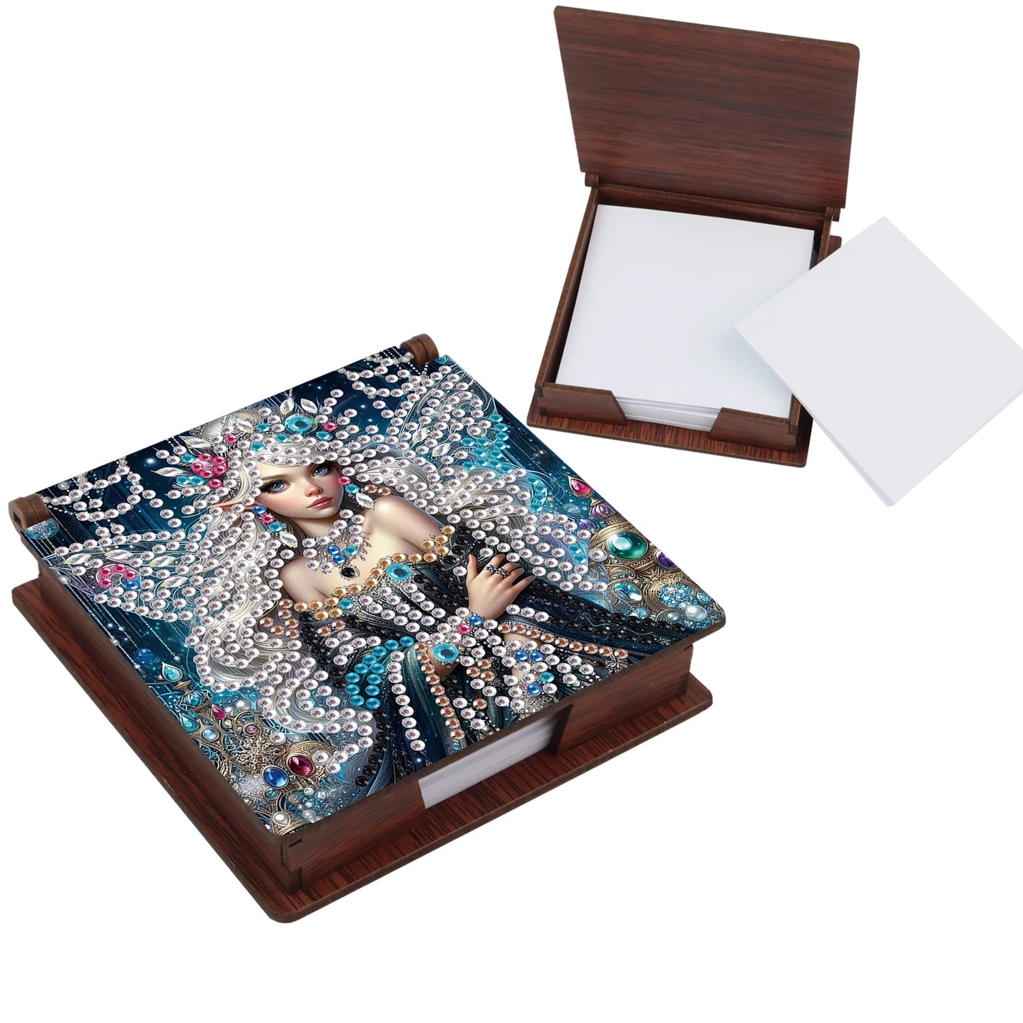 Special shaped Diamond Art Painting Sticky Note Box kits,Animal Fairy partial Diamond Art note box for Home Office decorate Gift