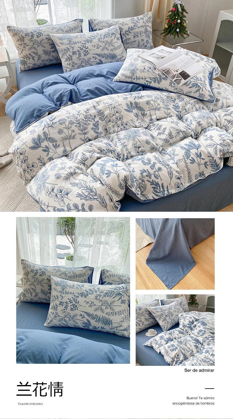 3-piece Cartoon Heart-shaped  Duvet Cover & Pillowcases