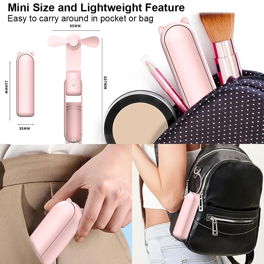 Portable Mini Handheld Folding Fan