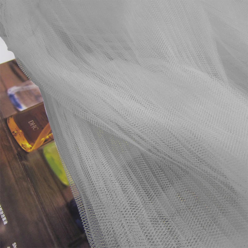 Indoor/Outdoor Mosquito Netting Curtain 63 in. x 84 in. Gray (2 Panel)