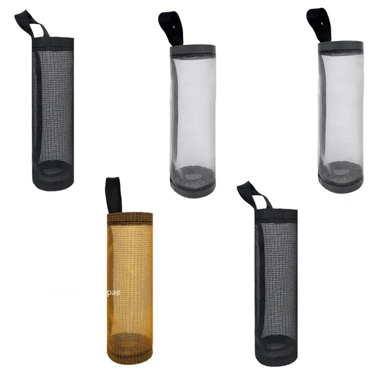 Hanging Plastic Bag Dispenser, Wall-Mounted Kitchen Storage Organiser