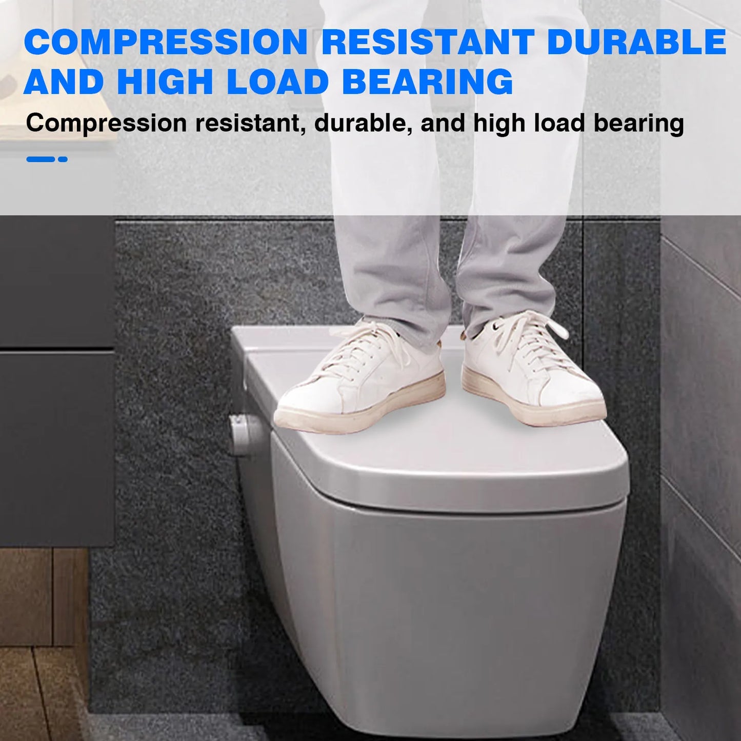 Toilet Seat Slow Close Quiet Lid Thickened Durable for Both Adults Children Universal Bathroom Accessories, Square Shape