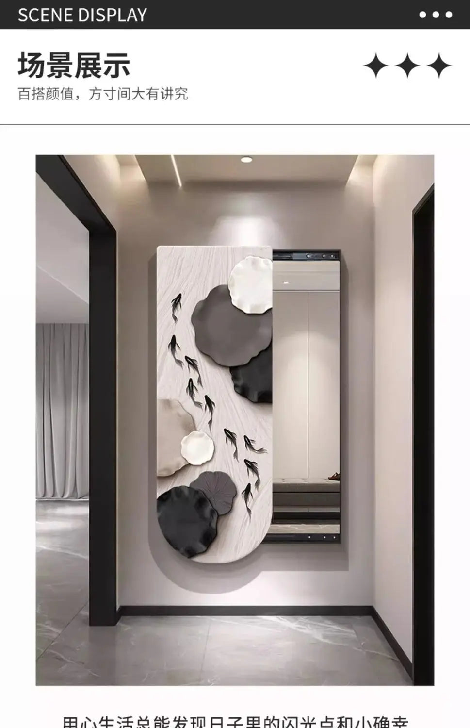 Bathroom Rectangle Mirror Organiser Creative Black Wall Mirror Bedroom Ornament Decorazioni Casa Home Furniture Accessories