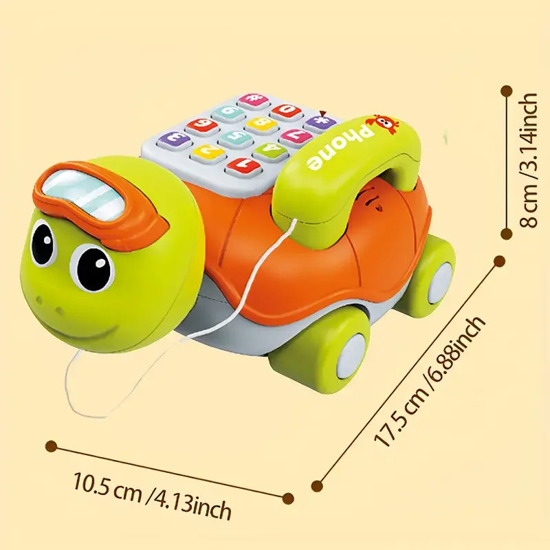 Musical Turtle Crawling baby Toys Interactive Baby Phone Toy with Piano Music Lights Toddlers Early Learning Educational Toys