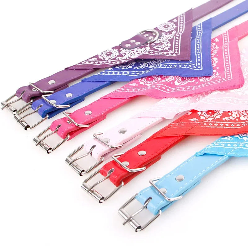 Cute Pet Bandana Scarf – Adjustable Neckerchief Collar for Small Dogs and Puppies