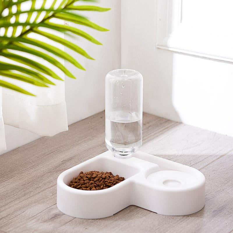 500ml Portable Automatic Pet Feeder – Small Food & Water Bowl for Cats and Dogs, Ideal for Living Room or Bedroom