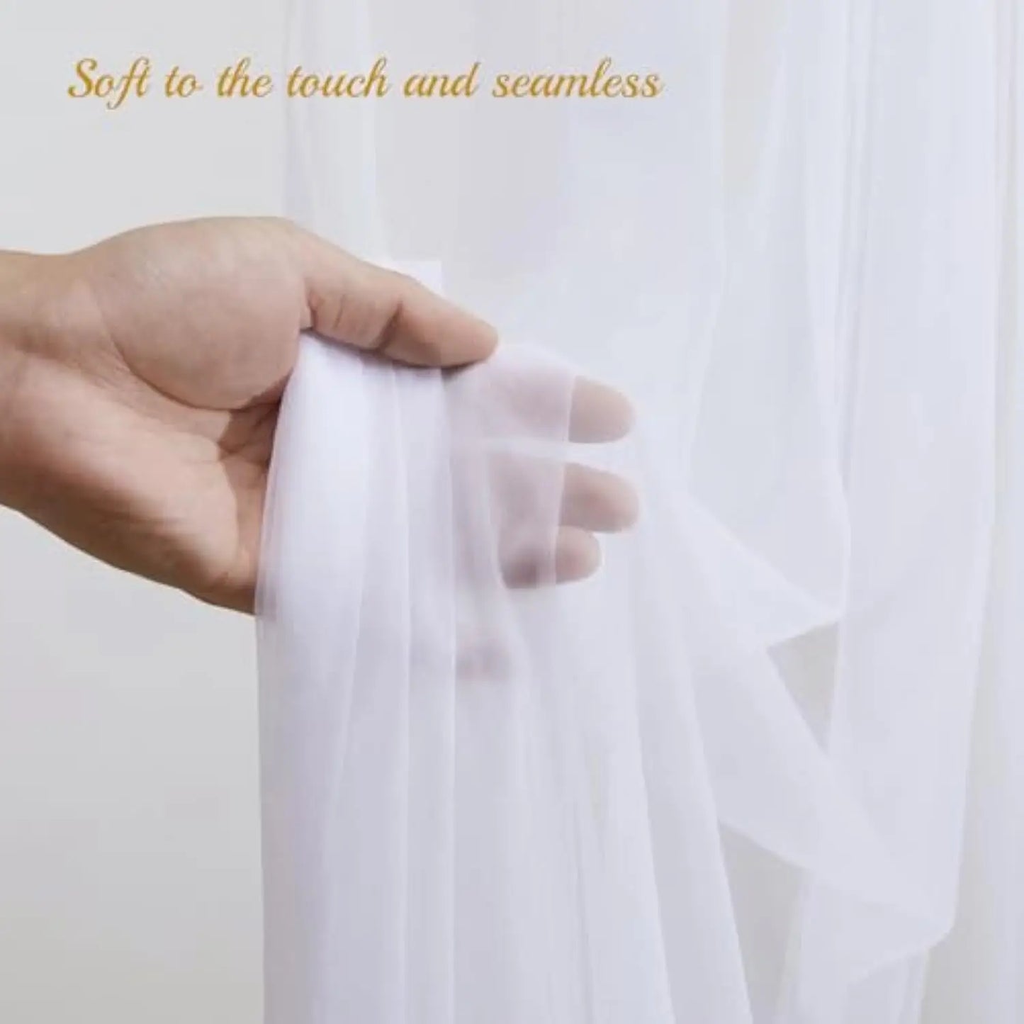 1 Set/2 Pieces - Tulle Backdrop Curtains, Sheer Backdrop Curtains for Birthday Party Wedding Spring Party, Photography Backdrop