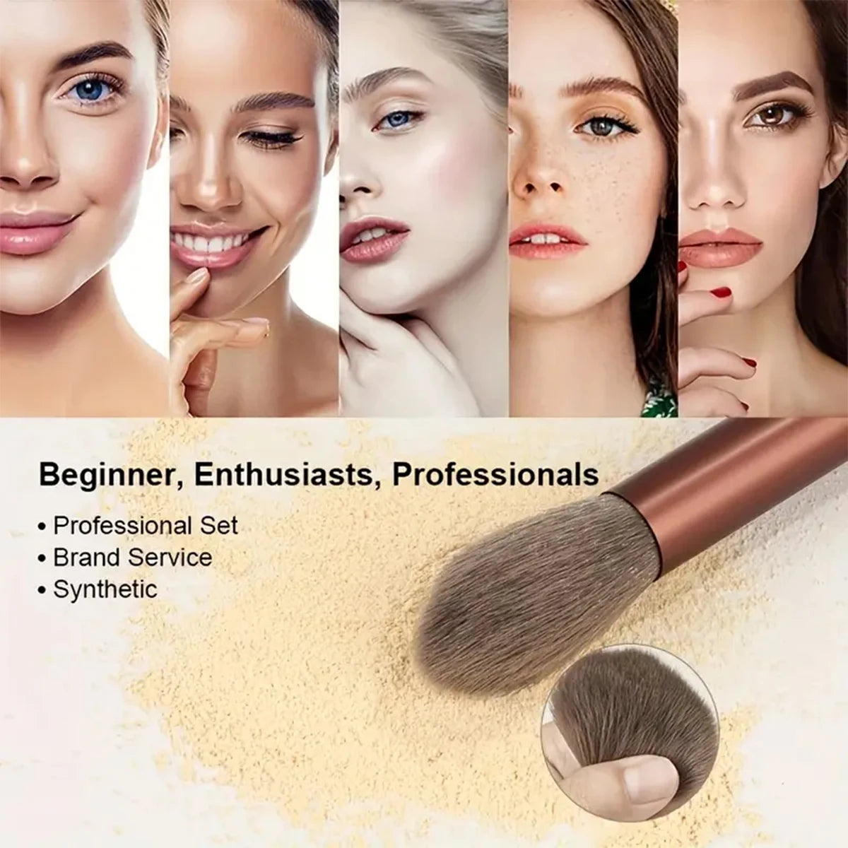 13pcs Makeup Brush Colour Set