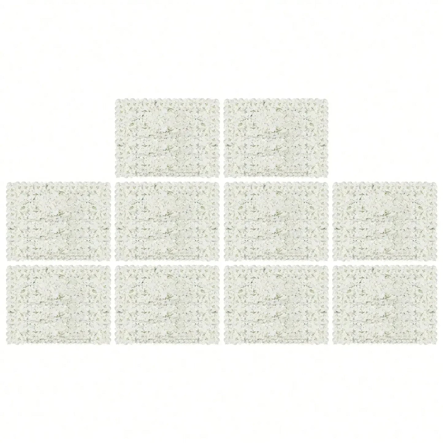 10Pcs 16"X 24" Artificial Flower Wall Panels Flower for Outdoor Garden Backyard Fence Fence Privacy Screen and Indoor Wall Decor