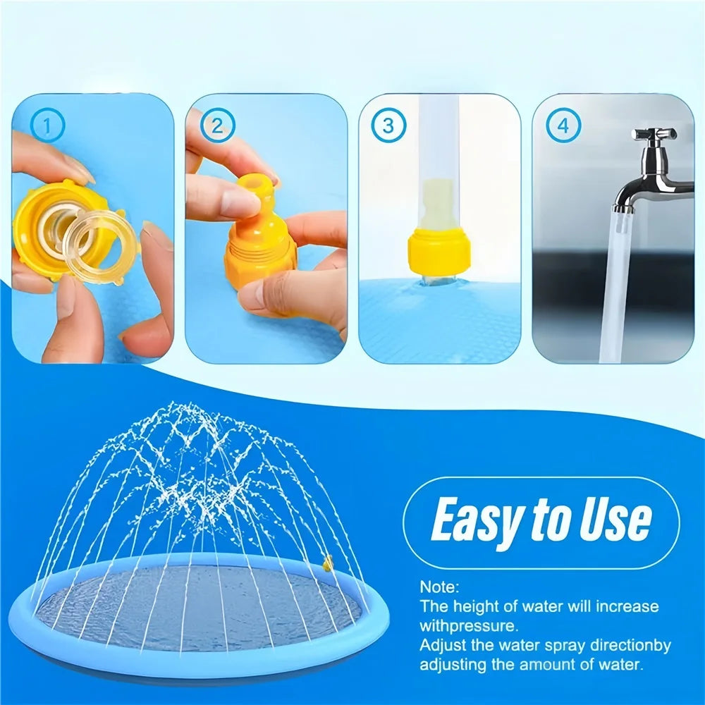 90 Cm Inflatable Water Play Mat Alphabet Beach Spray Mat Children Play Mat Summer Outdoor Backyard Water Toy Children