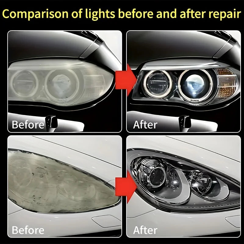 ar Headlight Restoration Polishing Kit - Scratch Remover & Oxidation Cleaner Repair Paste for Headlamp Assembly