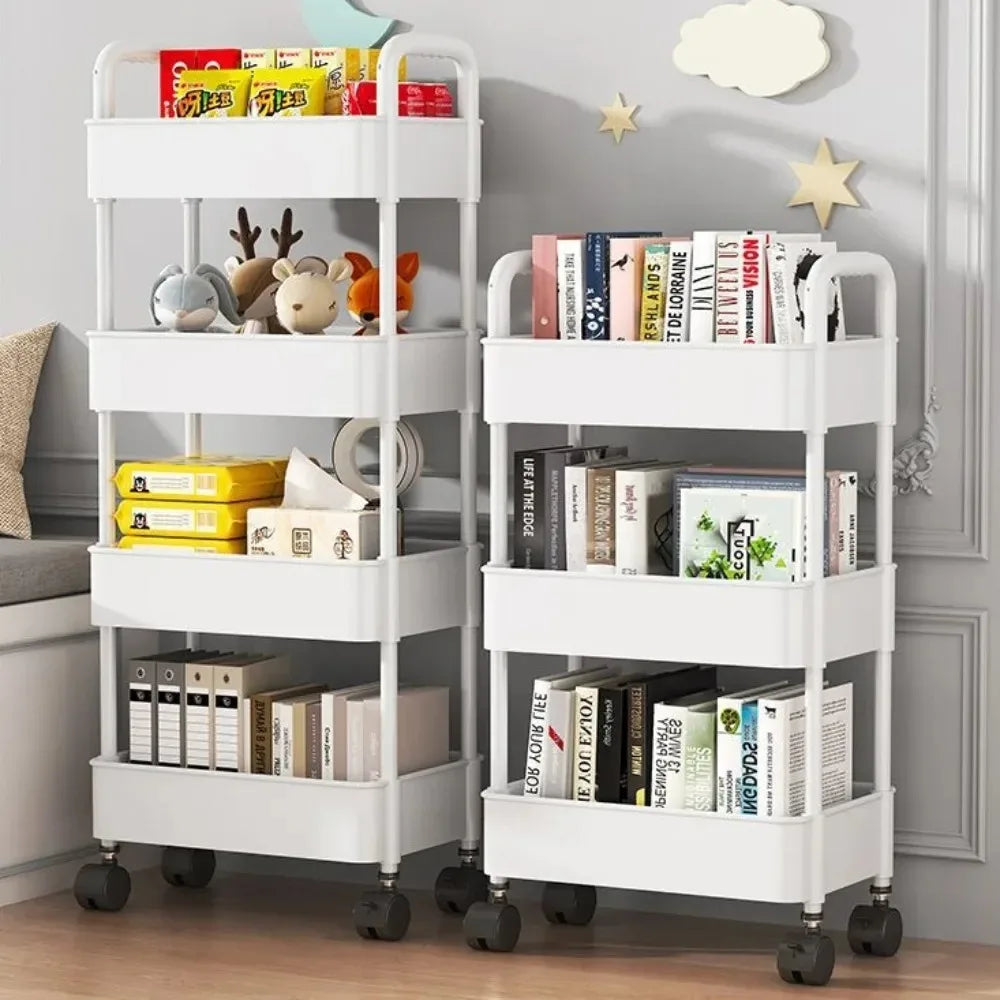 Mobile Kitchen Bookshelf Storage