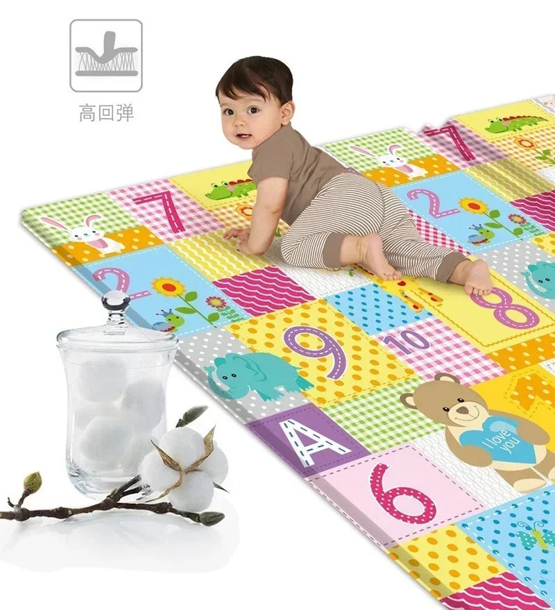 Baby Play Mat 180x200cm Doubel Sided Printed Kids Rug Educational Toys for Children Crawling Carpet Game Activity Gym Foam Floor