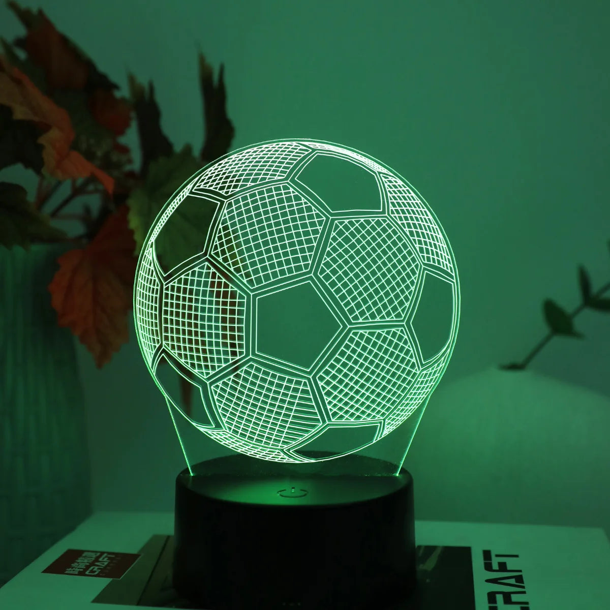 1PC modern creative football 3D night light, USB powered, suitable for decorating bedrooms, study rooms, and living rooms
