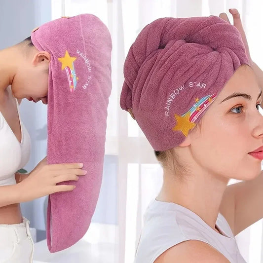 Absorbent Women Head Towel Dry Hair Hat