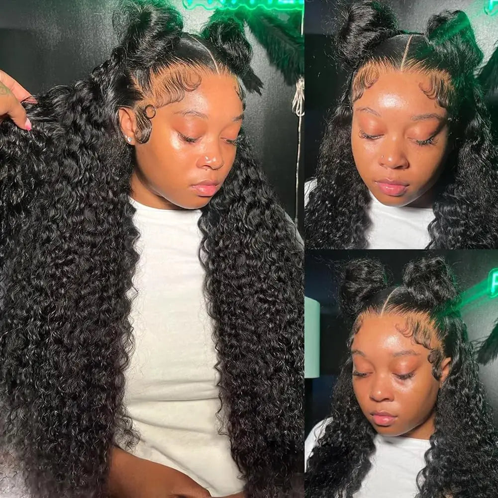 30 40 Inch Loose Deep Wave Lace Frontal Wig 13x6 Hd Curly Human Hair Lace Front Wigs For Women 13x4 360 Water Wave Pre Plucked