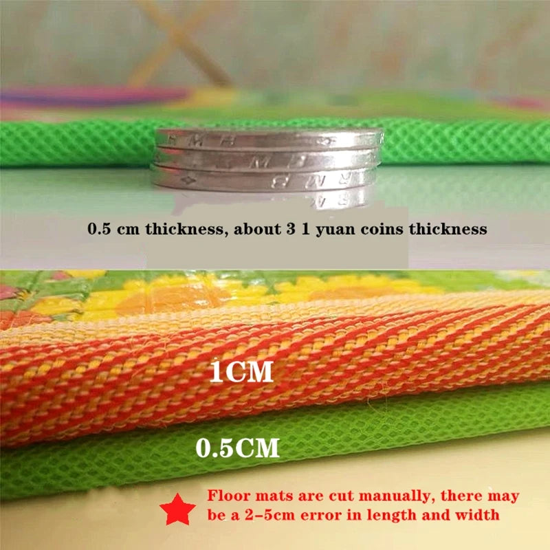 Play Mat for Children's Thick Safety Mat Friendly Crawling Play Mats Folding Mat Carpet Rug Playmat