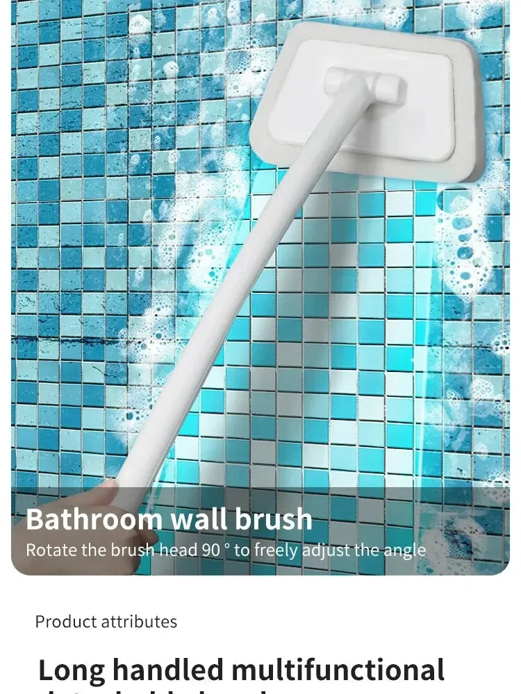 Bathroom Wall Brush Multifunctional Long Handle Removable Sponge Brush Tile Floor Bathtub Brushes Household Cleaning Tools