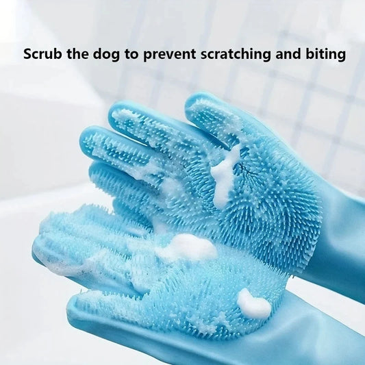 Pet Grooming Cleaning Gloves Bathing Shampoo