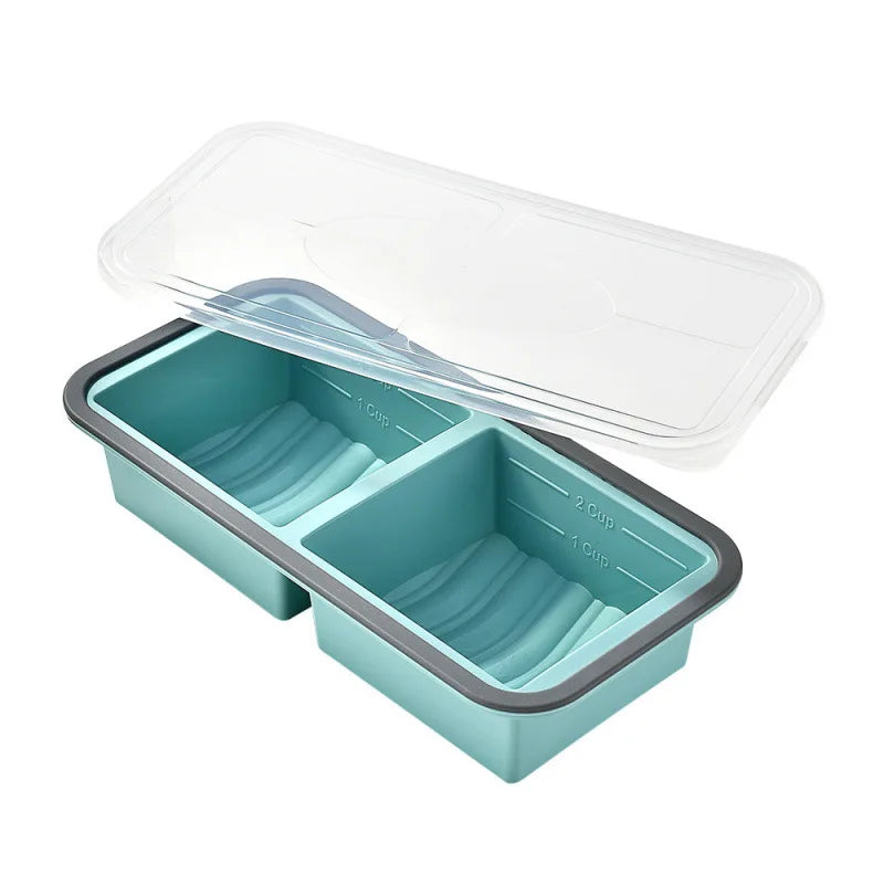 2/3/4 Cavity Silicone Ice Cream Mold with Lid Giant Large Freezer Tray BPA Free Food Storage Container Popsicle Maker Tool DIY