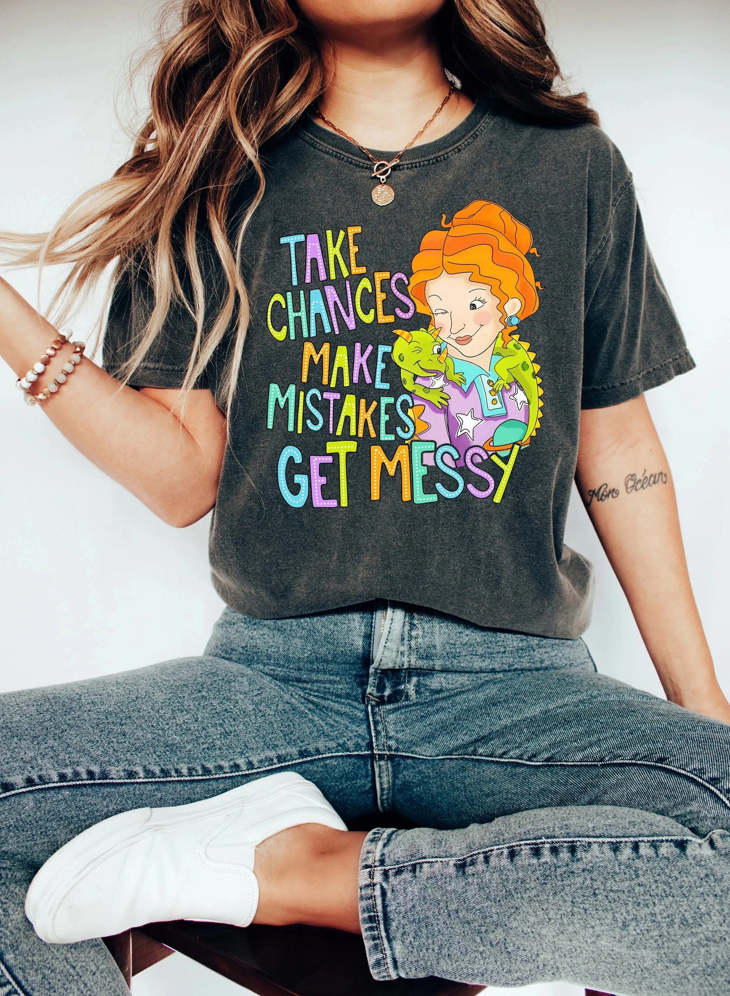 Ake Chances Make Mistakes Get Messy Shirt Miss Frizzle Shirt Back To School Shirt Magic School Bus Shirt Teacher Shirt