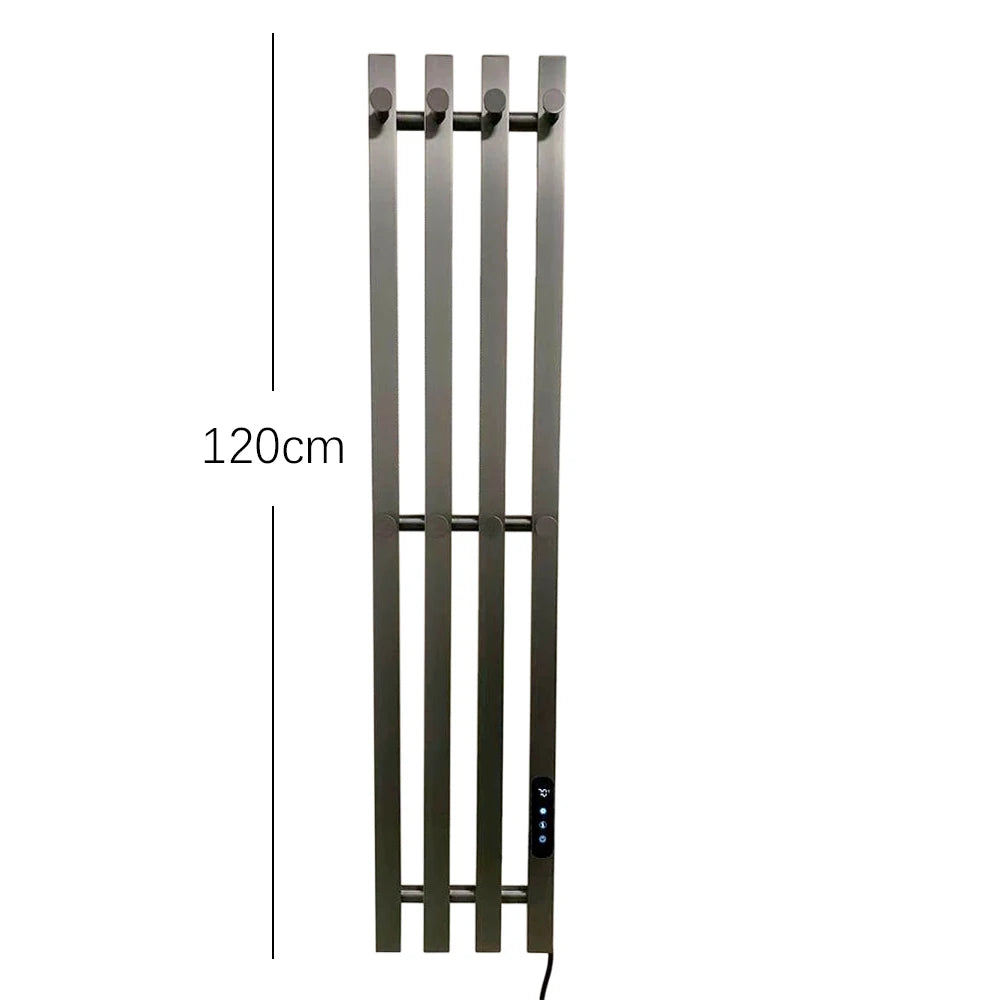 Bathroom Electric Towel Warmer Heated Towel Rack  Plug-in/Hardwired Towel Radiator 120CM 3/4 Bars Wall Mount Towel Dryer