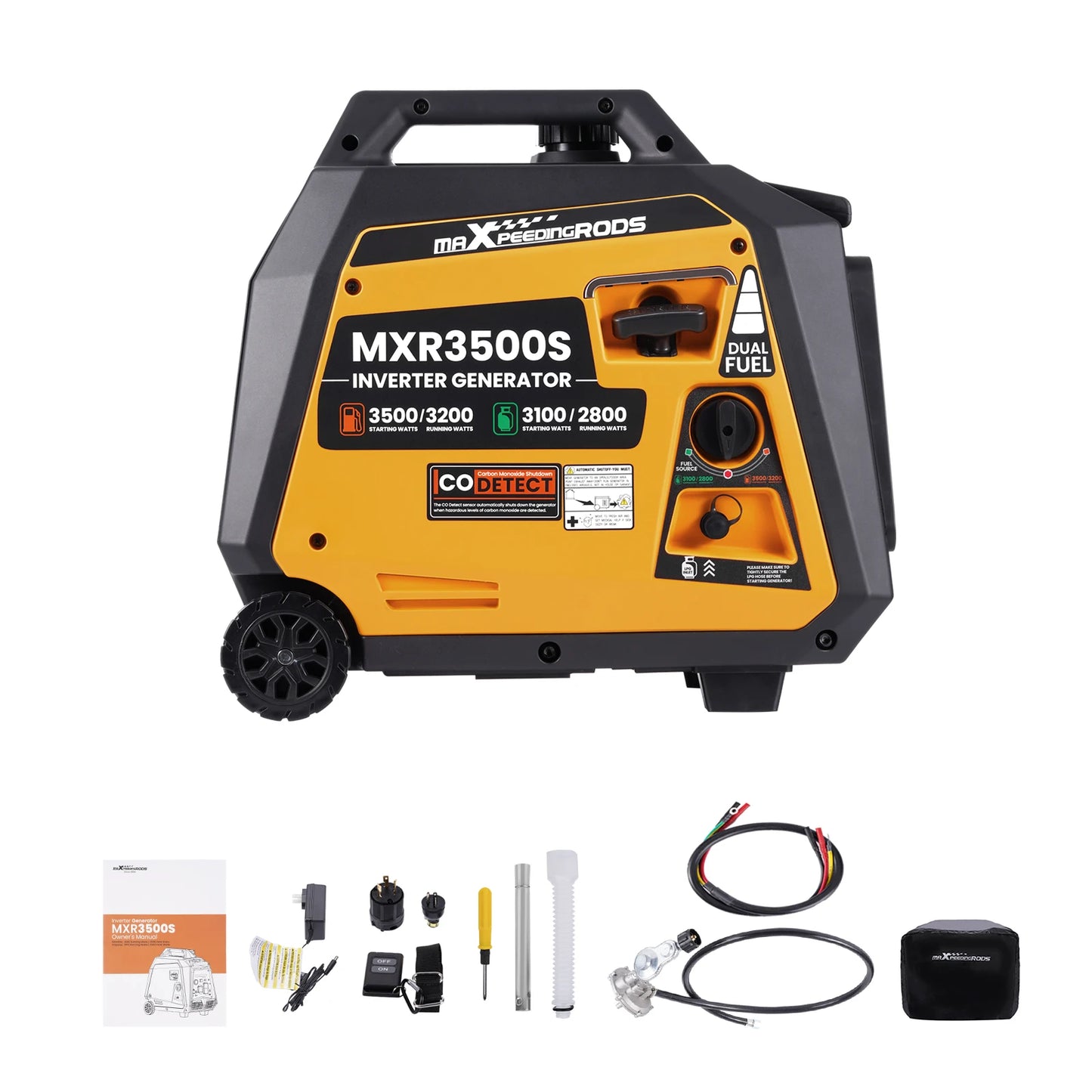 3500 Watt Portable Generator Inverter Gasoline/Propane Dual Fuel Electric Start