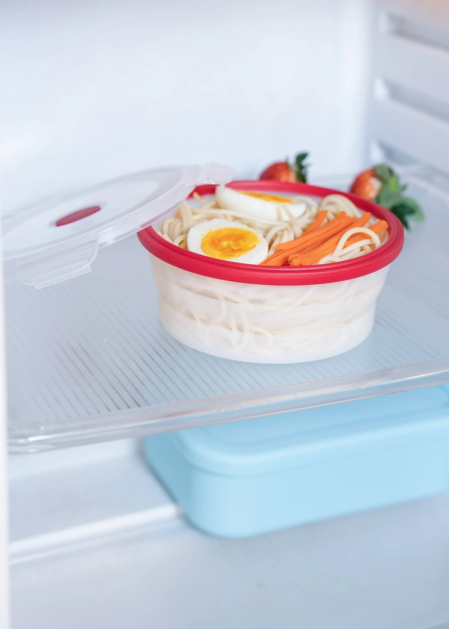 Silicone Bento Lunch Box for Toddlers Kids, 3 Compartments, Leak-Proof & BPA-Free Lunch Container, Microwave & Dishwasher Safe