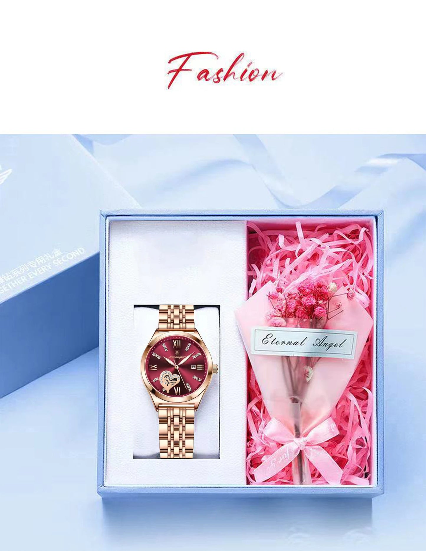 POEDAGAR Exquisite Luxury Watches For Women Waterproof Luminous Date Stainless Steel Casual Woman Wristwatch Quartz Ladies Watch