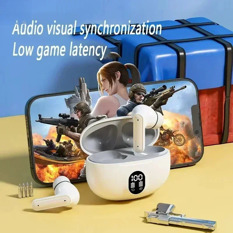 Lenovo Wireless Stereo Headphones Gaming Bluetooth Headset with Microphone Noise Cancelling High-Fidelity Bass