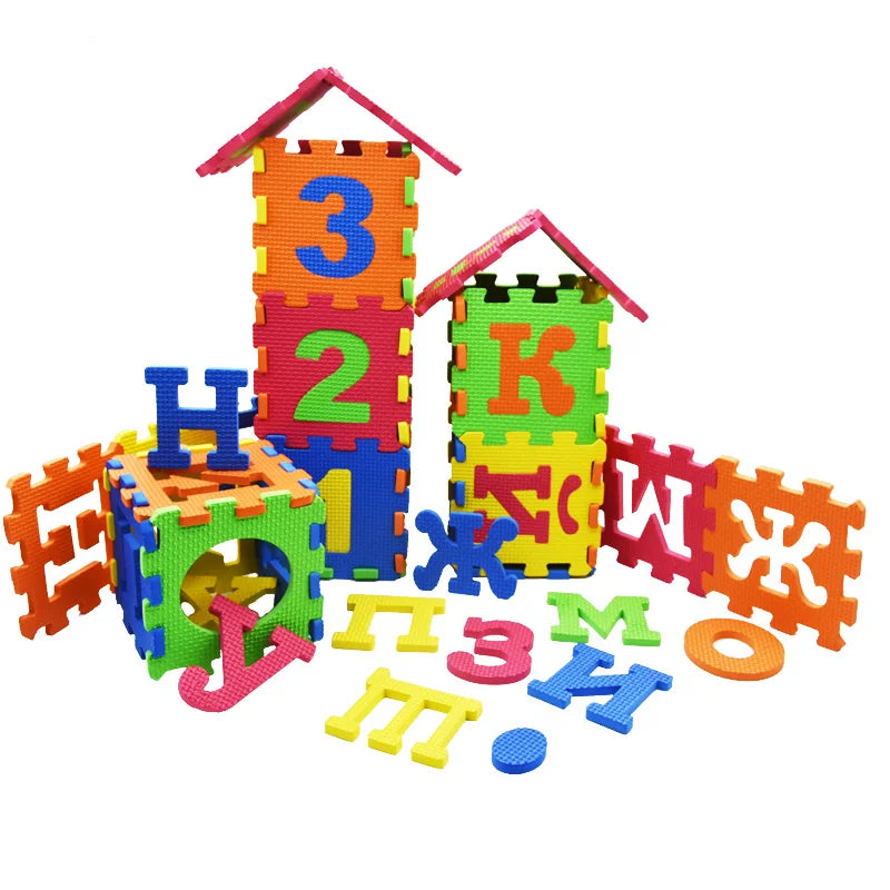 Big/Small size Kids baby play mat puzzle mats carpet rugs babies  Russian language EVA s 3D DIY soft toys for kid