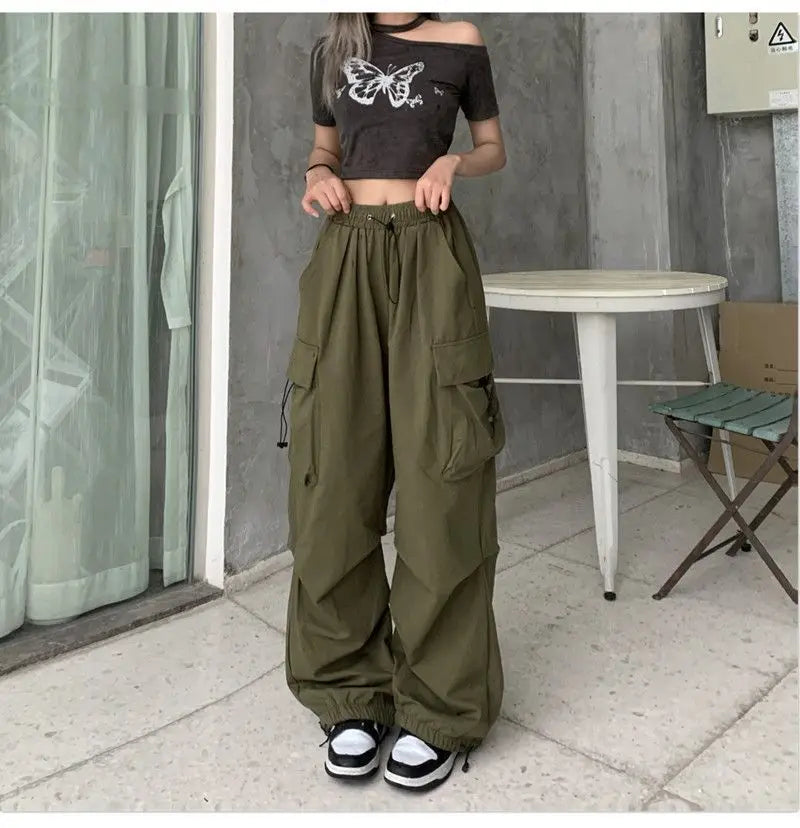 Plus-size Women's Pants Spring and Summer Hot-selling High-waist Versatile Straight-leg Side-pocket Comfortable Casual Pants