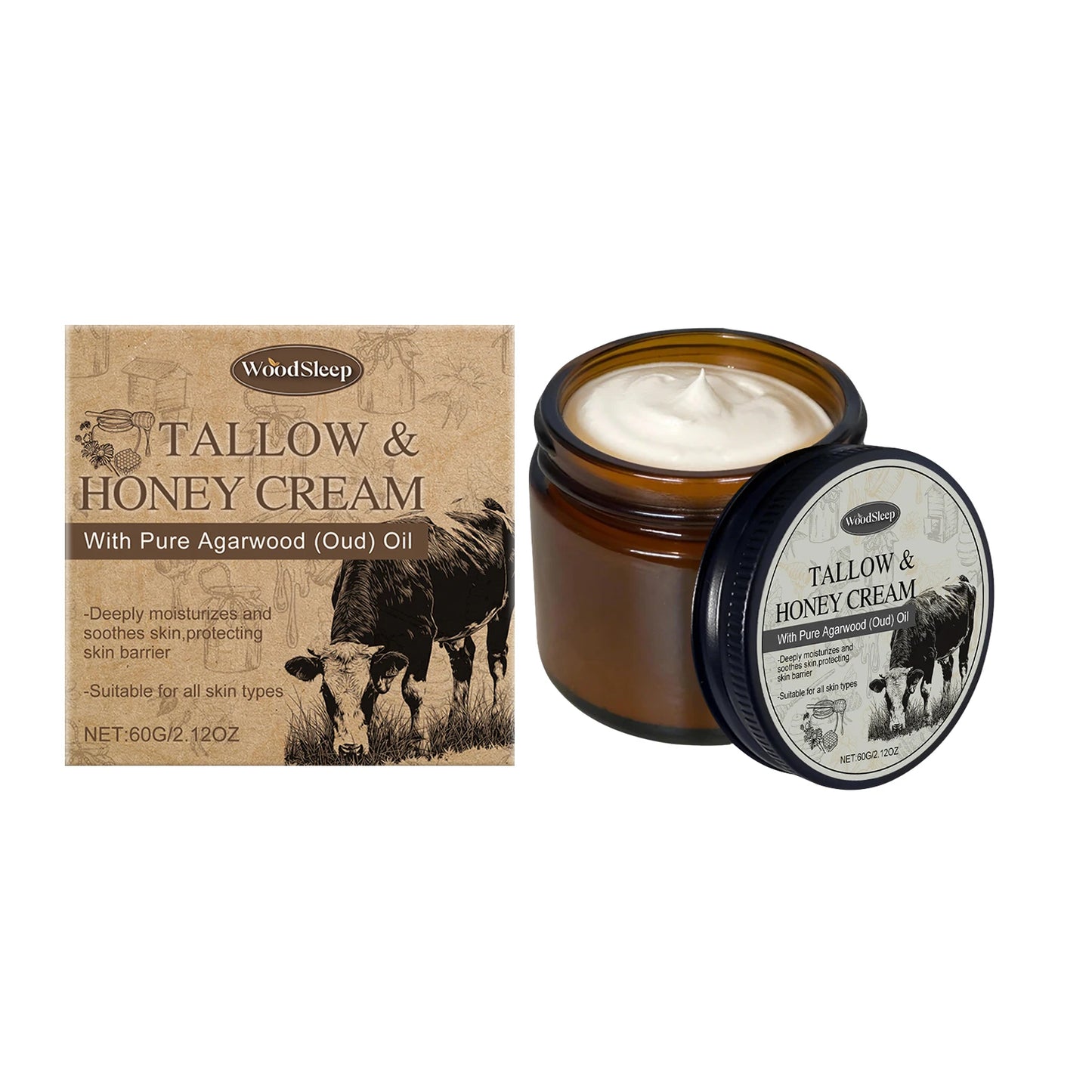Beef Tallow Cream for Dry Damaged Skin