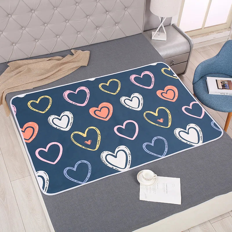 Baby Diaper Reusable Waterproof Cotton Changing Pad Cover Baby Diaper Mattress Newborn Print Changing Play Mats Kids Bedding 0-3