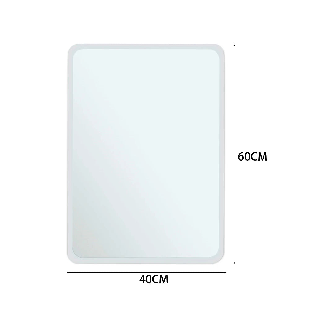 Modern simple frameless rounded corner wall mounted mirror, bathroom makeup mirror, toilet bathroom decorative mirror