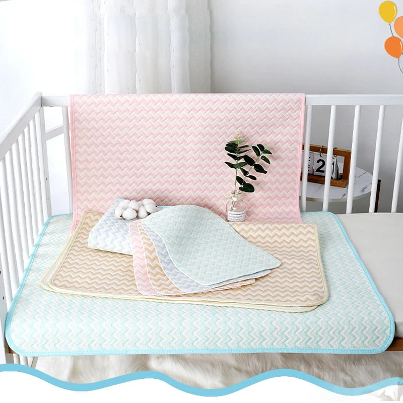 Baby Diaper Changing Mat Infant Cotton Reusable Diaper Pad Waterproof Crib Sheet Washable Newborn Bed Cover Urine Nappy Mattress