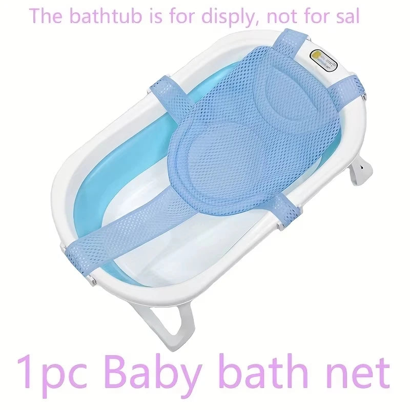 Baby Bath Cushion Pad Newborn Bathtub Mat Infant Bath Supporter Net Baby Bathtub Pillow Nonslip Floating Bathing Tub Seat