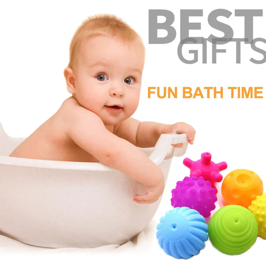 6PCS Textured Sensory Balls for Baby Play 6 12 Months Montessori Activity Soft Multi Ball Shower Toys Children Best Gift