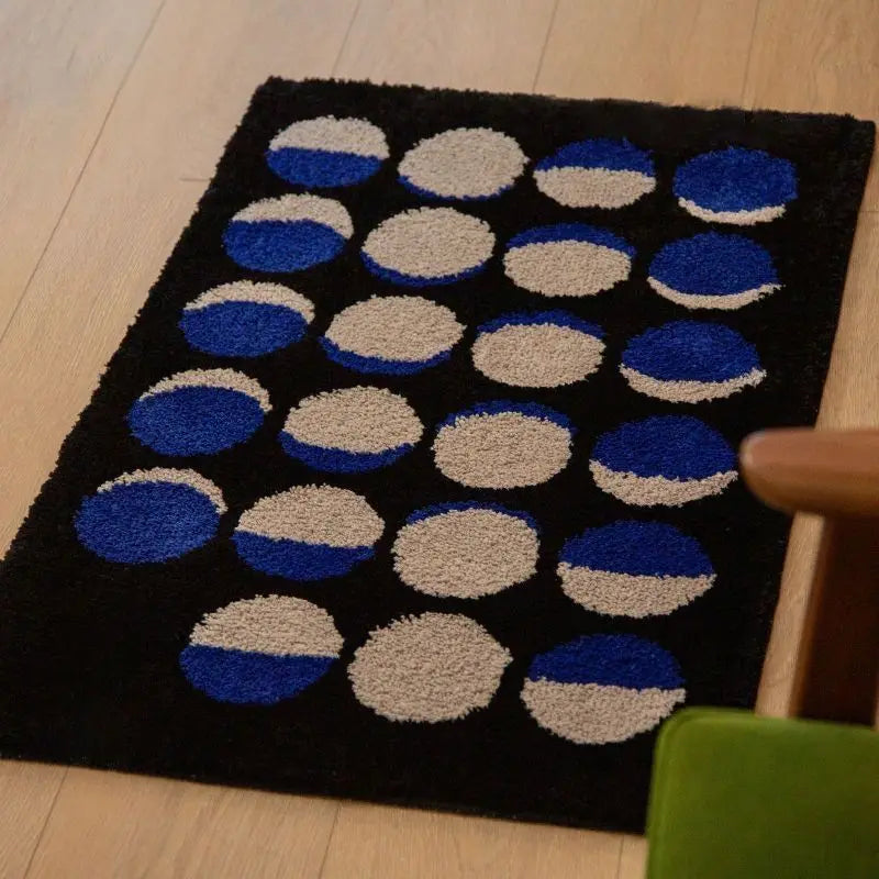 Bathroom door mat, absorbent American retro style bathroom mat, coffee table blanket, writing desk mat
