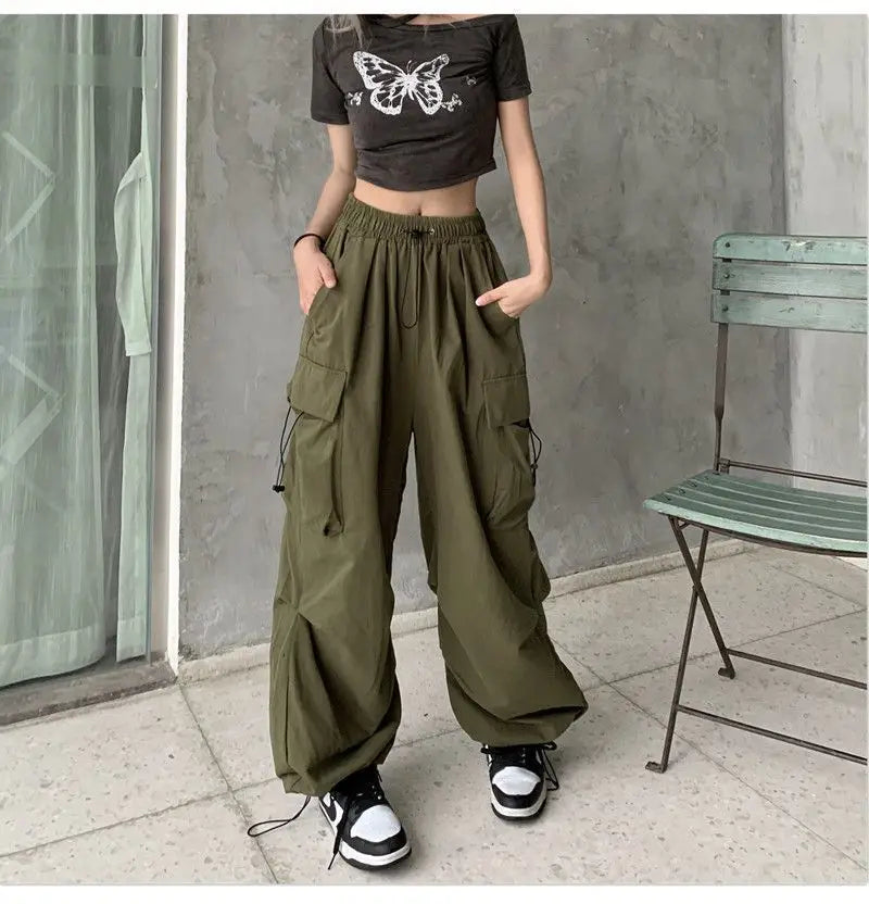 Plus-size Women's Pants Spring and Summer Hot-selling High-waist Versatile Straight-leg Side-pocket Comfortable Casual Pants