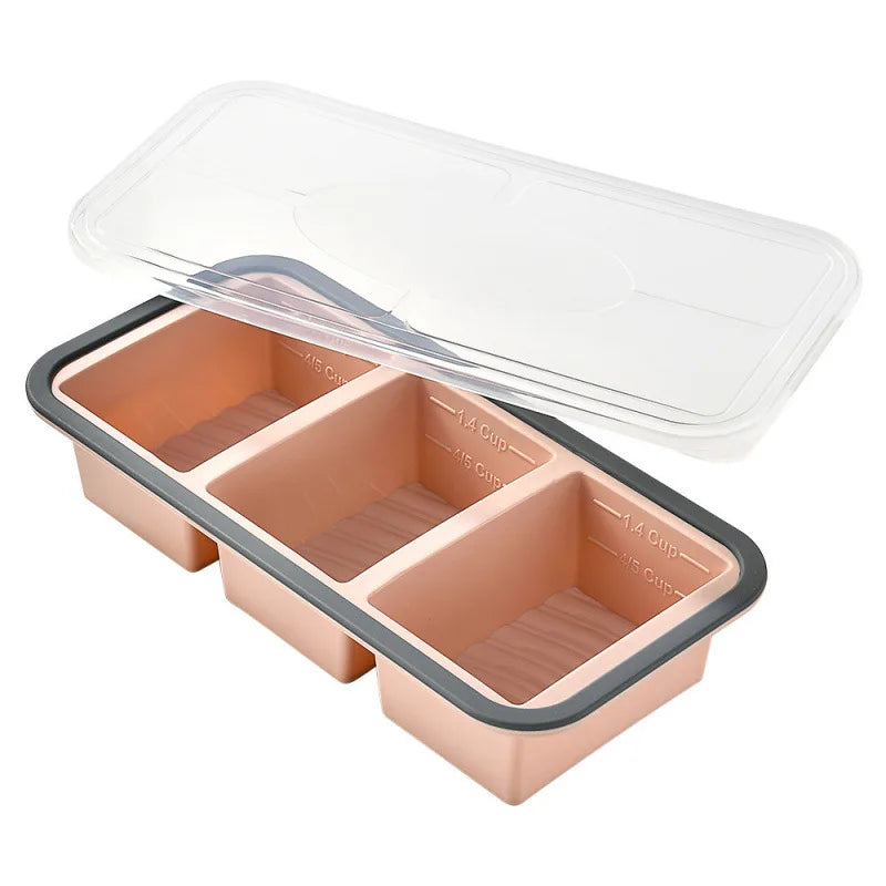 2/3/4 Cavity Silicone Ice Cream Mold with Lid Giant Large Freezer Tray BPA Free Food Storage Container Popsicle Maker Tool DIY