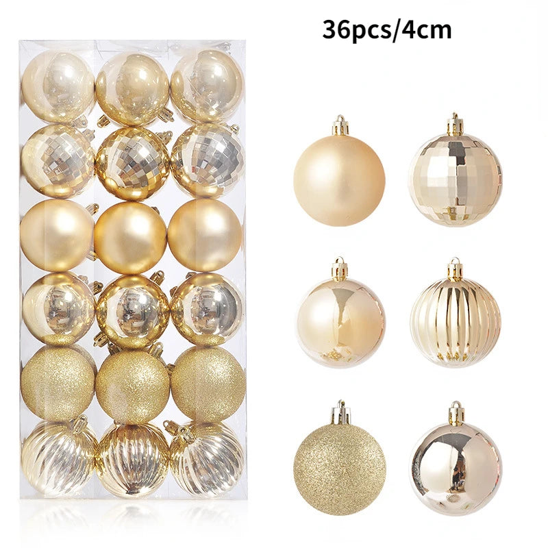 24-36Pcs Xmas Tree Balls Decorations