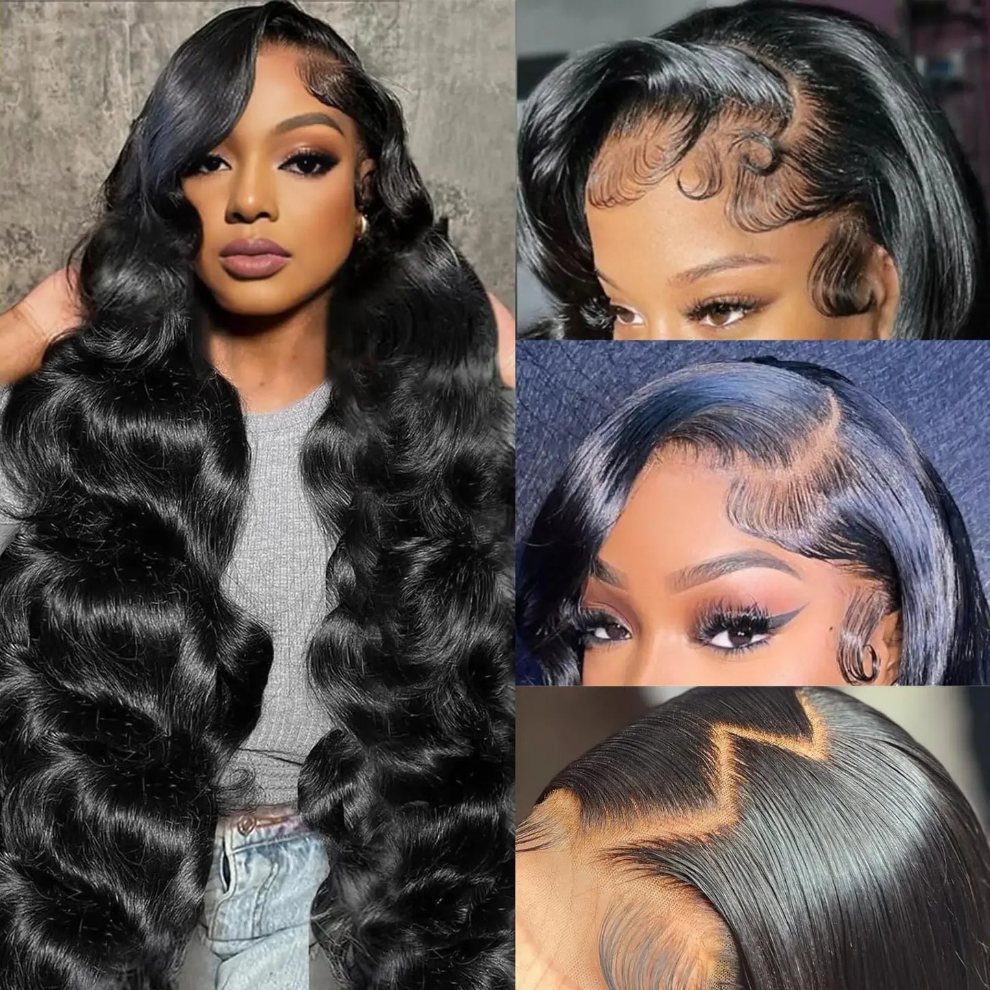 Varlea 200% Density 40 Inch Body Wave Human Hair Loose Body Wave Lace Front Wig 13x6 13x4 Hd Lace Frontal Wigs Black For Women