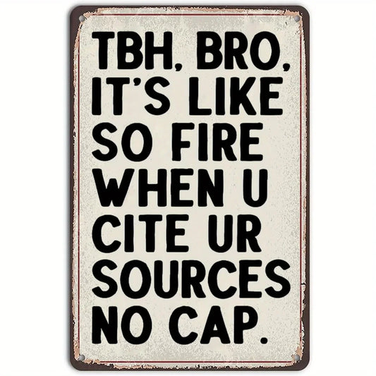 Yang Na Retro English Classroom Decor Tin Sign - Funny Grammar Gift for Teachers, 8x12 Inch Aluminum Metal Wall Art